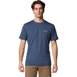 Tmavě modré pánské tričko s krátkým rukávem Columbia Kwick Hike Back Graphic SS Tee 2071754464 Velikost: L