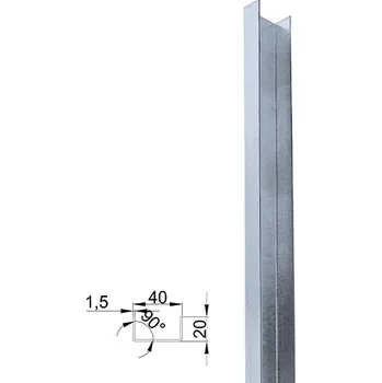 UMAKOV Ocelová lamela Zn 20x40x2000mm "U"
