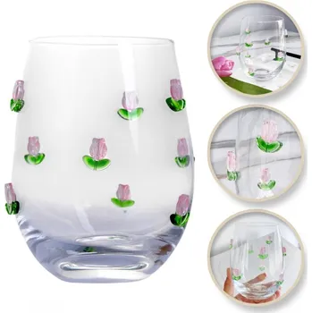 Sklenice Flamenco Mystique Termoska na nápoje s tulipány 500 ml