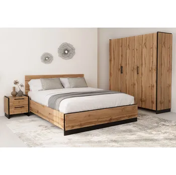 Ložnicová sestava Ložnicová sestava 3D dub wotan / černý Amino