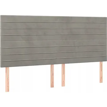 Čelo postele sametové světle šedé 160x118 cm