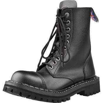 Pánská zimní obuv boty kožené pánské - 10 dírkové - STEADY´S - STE/10 /VEGAN_black - 36