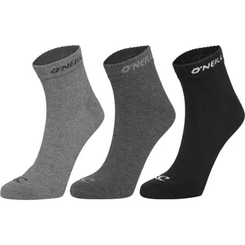Dámské ponožky Unisex ponožky O'Neill QUARTER 3P 35/38 Tmavě šedá, Šedá, Černá