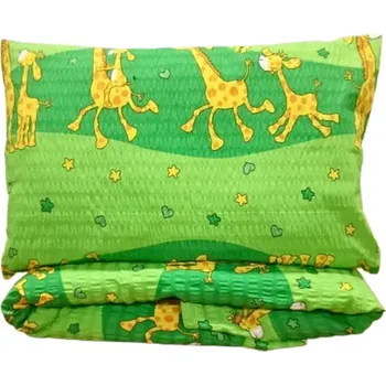Povlečení Margitex povlečení Žirafa zelená krep 90x130, 40x60 cm