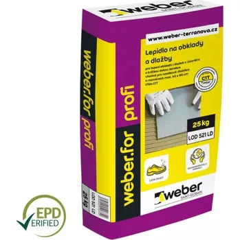 Dlažba Lepidlo nízkoprašné weberfor profi LD C1T – 25 kg
