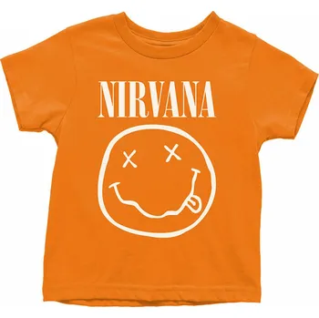 Pánské tričko Tričko metal dětské Nirvana - White Happy Face - ROCK OFF - NIRVTS03TO