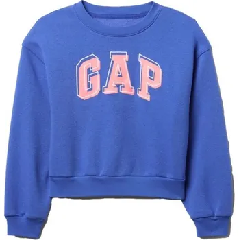 Dětská móda Dívčí mikina GAP LOGO WEDGE CREW S Modrá, Lososová