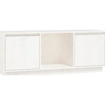 Televizní stolek TV stolek Lite, dřevo bílé, 110,5x35x44 cm