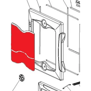 Příslušenství pro sporák La Nordica - náhradní vnější sklo s vlnkou do sporáku CUCINOTTA / AMERICA