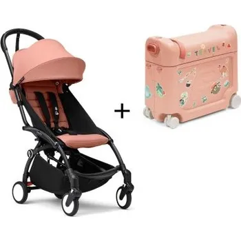 Kočárek Stokke Yoyo3 Sportovní kočárek + DÁREK Jetkids Bedbox - Black/Ginger/Coral Pink