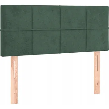 Čelo postele sametové, tmavě zelené, 90x78 cm