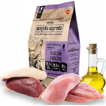 Krmivo pro kočku Wiejska Zagroda Suché Krmivo pro kočky Kuře a Kachna 5 kg