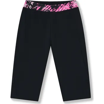 Dámské legíny Dámské 3/4 legíny - Wolf H2541, černá / růžový pas Barva: Černá, Velikost: L