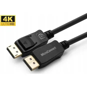 Video kabel Microconnect MC-DP-MMG-050 kabel DisplayPort 0,5 m Mini DisplayPort Černý