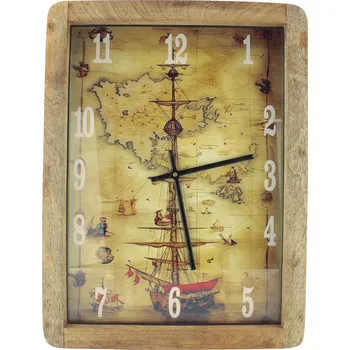 Hodiny SEA Club Nástěnné hodiny s motivem plachetnice průměr 30,5 x 40.5 cm