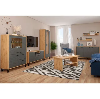 Obývací stěna Obývací sestava I Grace dub navarra / grafit