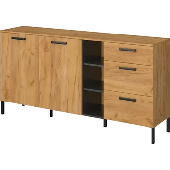 Komoda Komoda 2d3s dub craft zlatý / antracit Santes