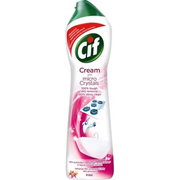 Cif Cream Pink Flower, tekutý písek, čistící prostředek, 500 ml