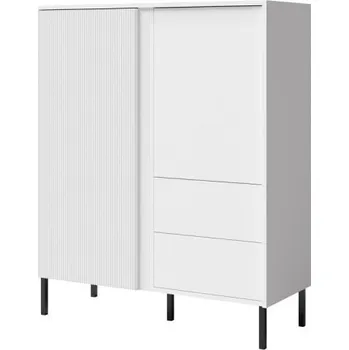 Ložnice Vysoká komoda Michel R1 2d2s bílá/bílé lamely