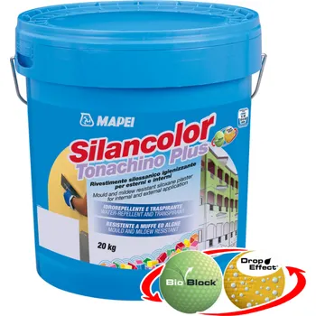 Omítka Mapei Silancolor Tonachino PLUS silikonová omítka zr. 1,5 mm točená, Skupina odstínu A