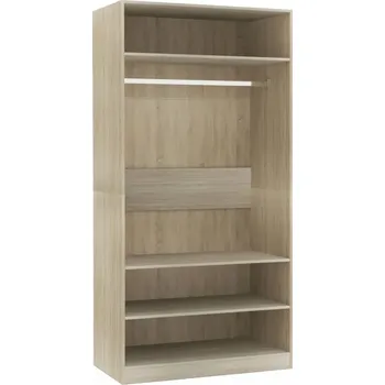 Šatní skříň Dřevěná Skříň 100x50x200 cm, dub sonoma