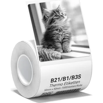 Samolepící etiketa Niimbot náhradní samolepící štítky pro tiskárny B21, B21S, B1, B3S 50x50mm (150ks/role)