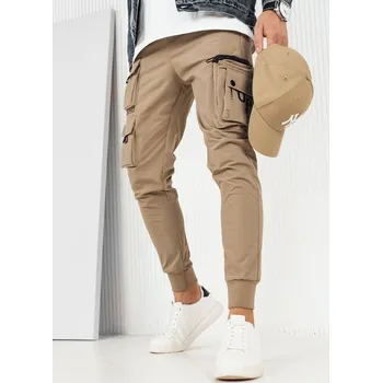 Pánské kalhoty Tmavě béžové pánské kapsáče UX4157 Velikost: 2XL