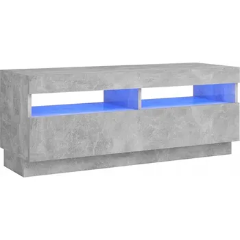 Televizní stolek TV stolek LED RGB 100x35x40 šedá betonu