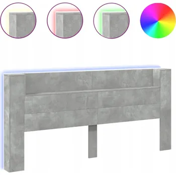LED Čelo betonu šedé 220x16,5x103,5cm