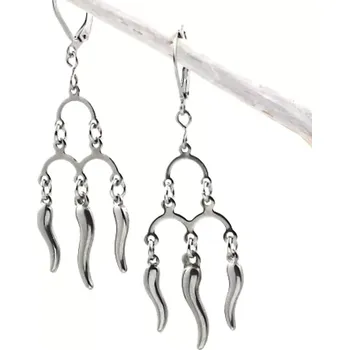 Náušnice Dlouhé náušnice z chirurgické oceli s přívěsky