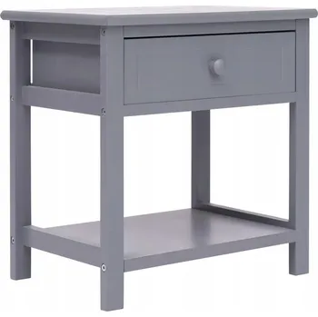 Noční stolek Noční stolek dřevěný 40x29x42 cm šedý