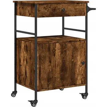 Servírovací stolek Kuchyňský vozík vintage dub 56x43x89,5 cm