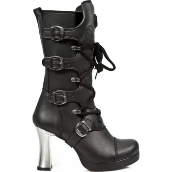 Dámské lodičky boty na podpatku dámské - VEGAN NEGRO ** VEGAN **, PLATAFORMA - NEW ROCK - M.5815-VC10 - 37