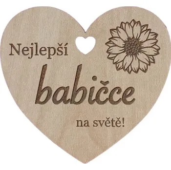 metr Nejlepší babičce Dřevěné srdíčko