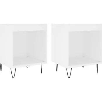 Noční stolek Bílý noční stolek 40x35x50 cm