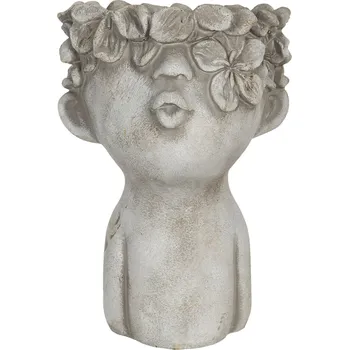 Květináč Clayre & Eef - Cementový květináč FRIENDLY KISS 6TE0327S