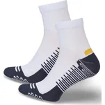 Sportovní ponožky Milena Active Bílé se žlutým pruhem Velikost ponožek: 44-46 Bílá