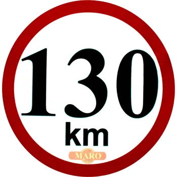 Samolepicí dekorace na vozidlo Samolepka rychlosti 130 km/h, pr. 150 mm