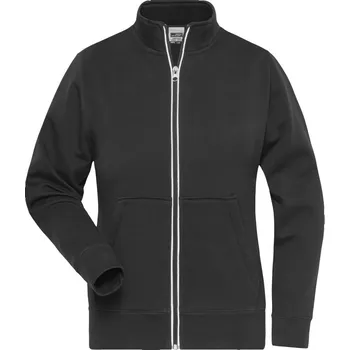pracovní mikina James & Nicholson Mikina Solid JN 1809 na zip, pracovní, dámská COT02180900200-black Černá XS