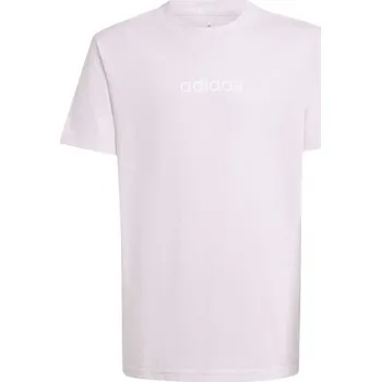 Dětské tričko adidas LINEAR 140 Růžová, Bílá
