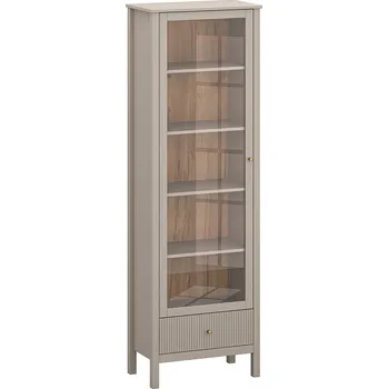 Knihovna Vitrína 1w1s (A) taupe Kleo