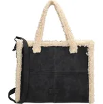 Černá huňatá crossbody kabelka na rameno "Polar Bear"