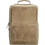 Béžový batoh na notebook z pravé kůže "Sirius"