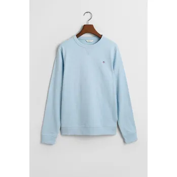 Dívčí mikina MIKINA GANT SHIELD COTTON SLUB C-NECK CALMING BLUE