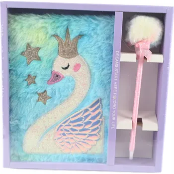 Zápisník PLYŠOVÝ PAMÁTNÍK PRO DÍVKU + NOTES S PEREM, SEŠIT