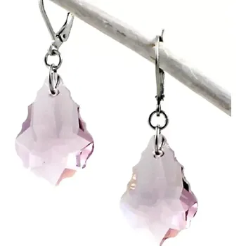 Náušnice Náušnice Swarovski baroko fialové