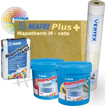 Tepelná izolace Mapei - set Zateplení fasády minerální vatou set Mapei tl. 100 mm