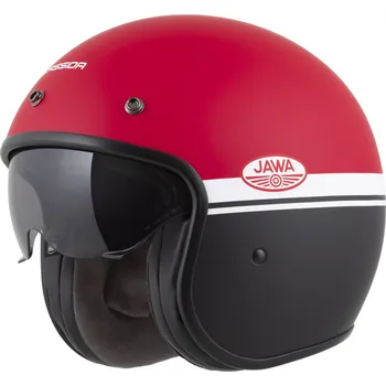Helma na motorku Přilba Oxygen 2.0 Jawa OHC, CASSIDA (červená matná/černá/bílá) 2026 (Velikost: 2XL (63 až 64 cm))