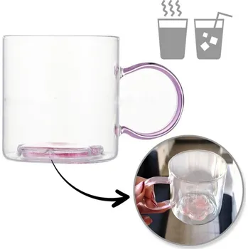 Sklenice Flamenco Mystique Termo sklenice s třpytivou květinou uvnitř 250 ml - SZK143