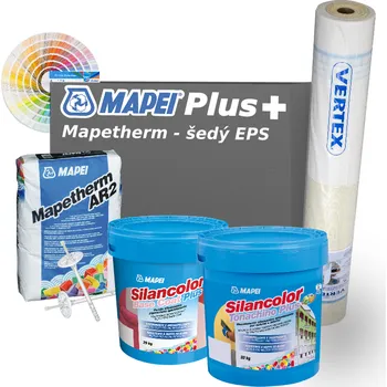 Tepelná izolace Mapei - set Zateplení fasády šedým polystyrenem Mapetherm PLUS tl. 140 mm
